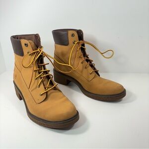 Timberland A3960 BRINDA Wheat Nubuck Ortholite Lace Up Work Boots Womens 9.5